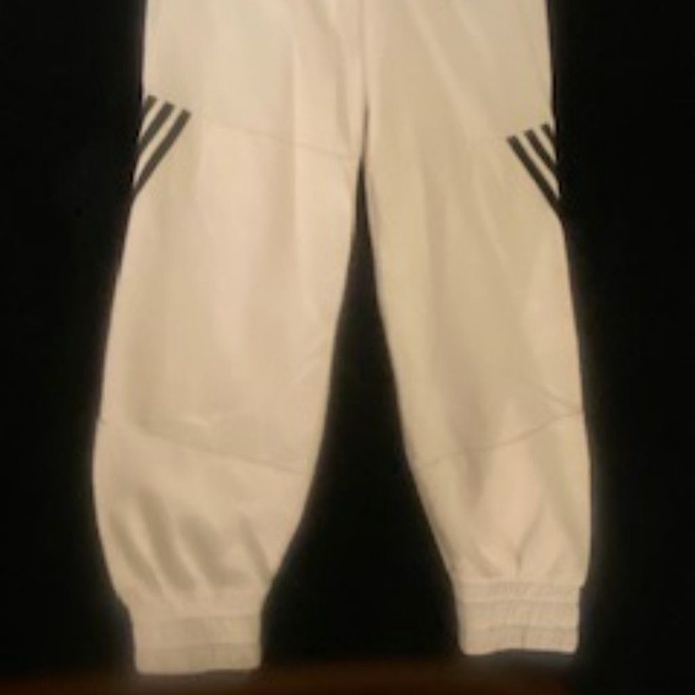 Adidas 3 stripe loose fit sweatpants cream & black - Picture 5 of 5